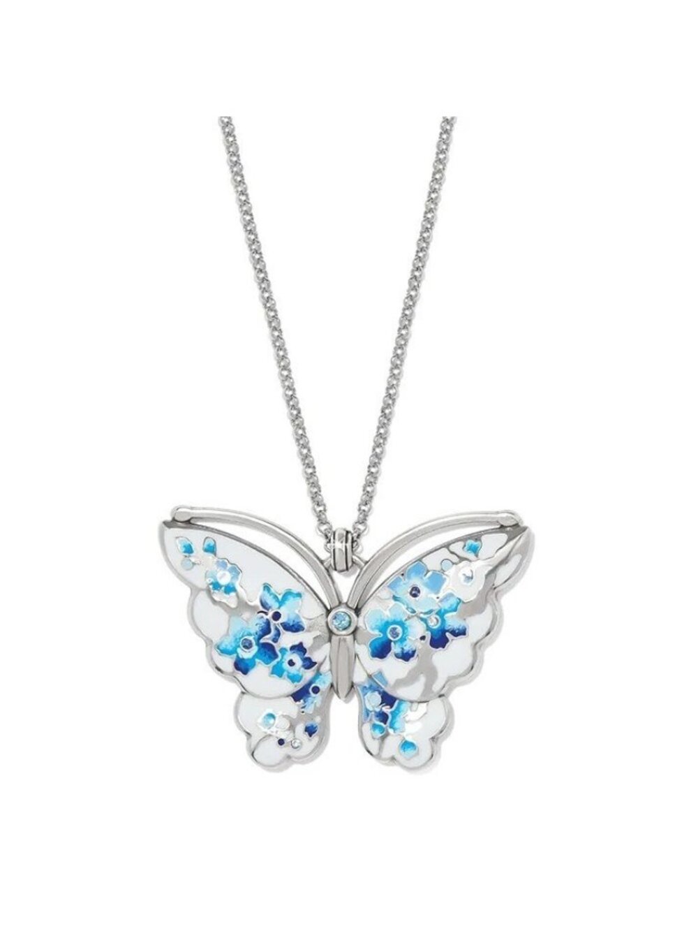 Brighton Kyoto In Bloom Indigo Large Butterfly Necklace  $128 NWT JM7708